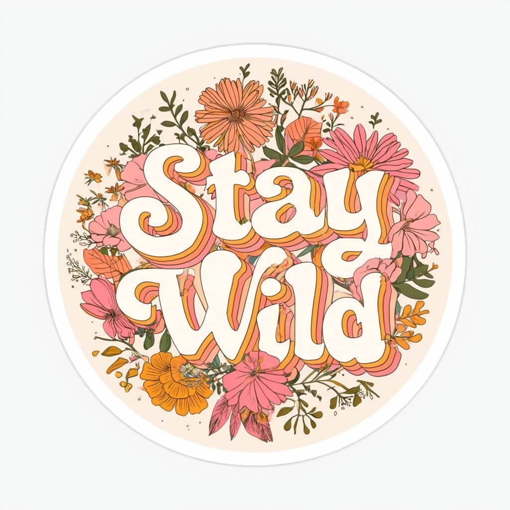 Наклейка Stay Wild с духом приключений